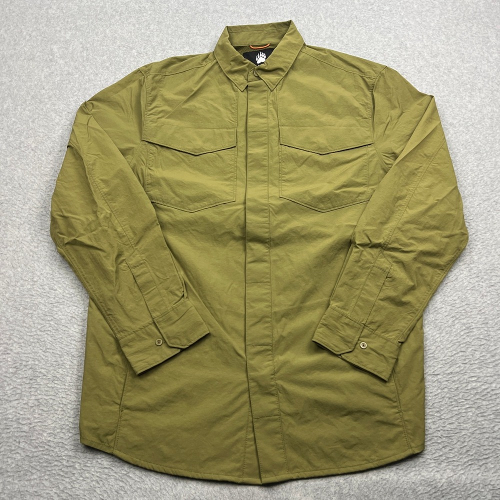 Alaskan Hardgear Recycled Galebreak Standard Fit Overshirt Mens Medium Green Top